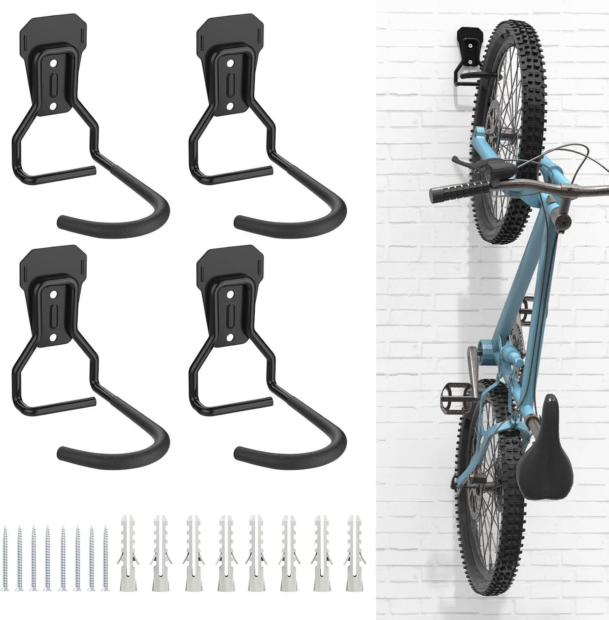 Compare Pulse Black Iron Vertical Bike Wall Hooks studio product photo