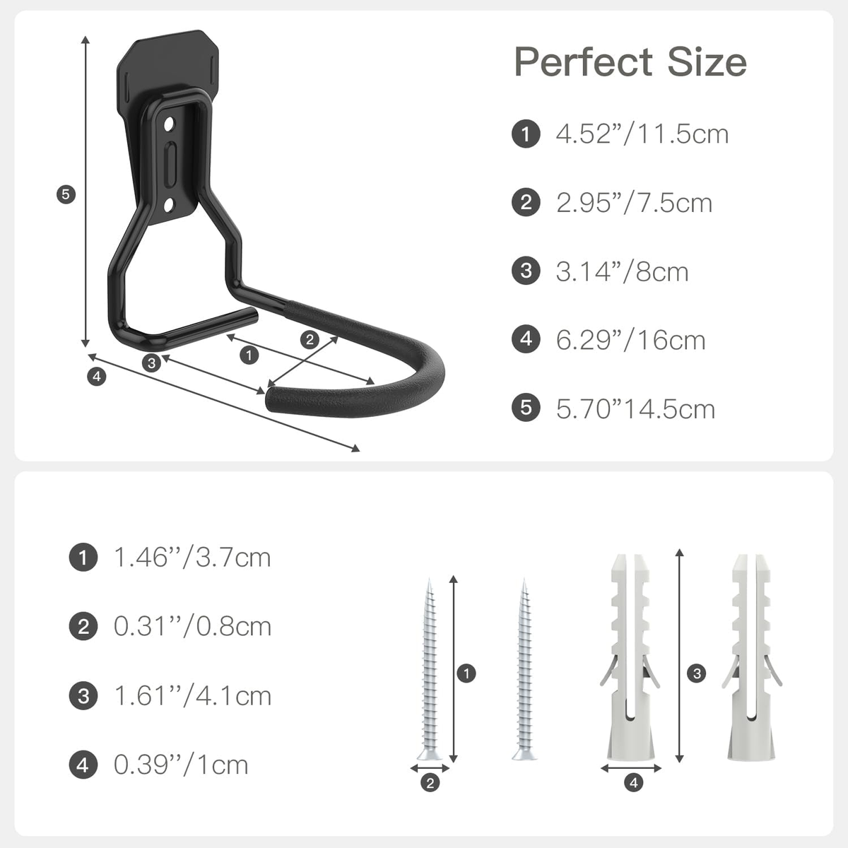 Compare Pulse Black Iron Vertical Bike Wall Hooks additional product photo
