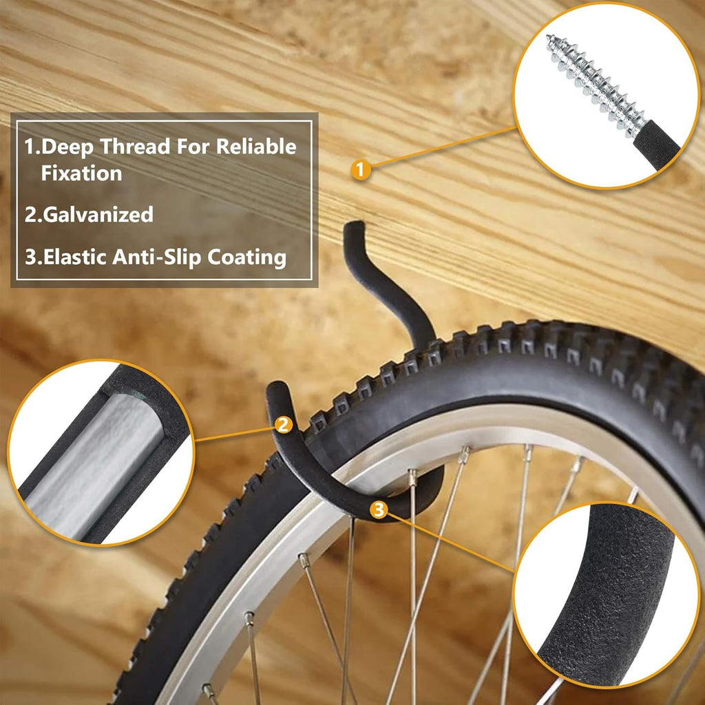 Compare Pulse Black Coated Screw-In Bike Hooks additional product photo