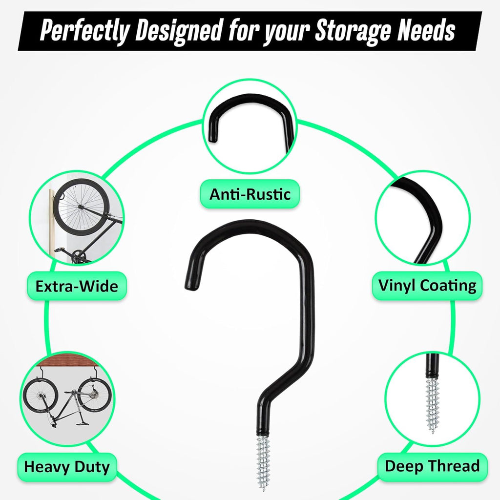 Compare Pulse Black Vinyl-Coated Bike Hooks additional product photo