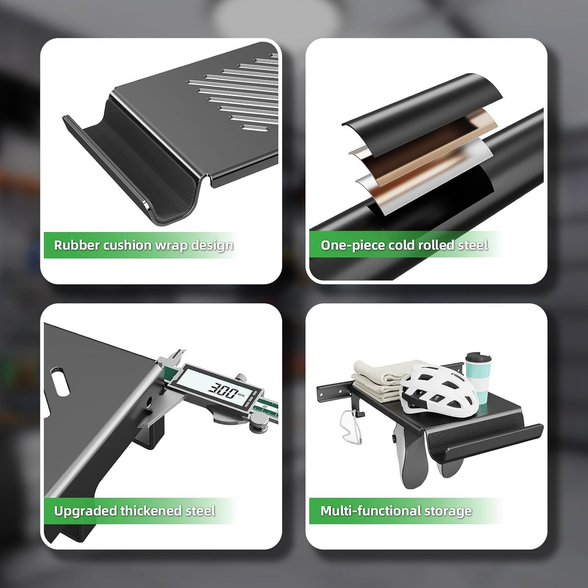 Compare Pulse Bike Wall Rack with Shelf and Hooks additional product photo