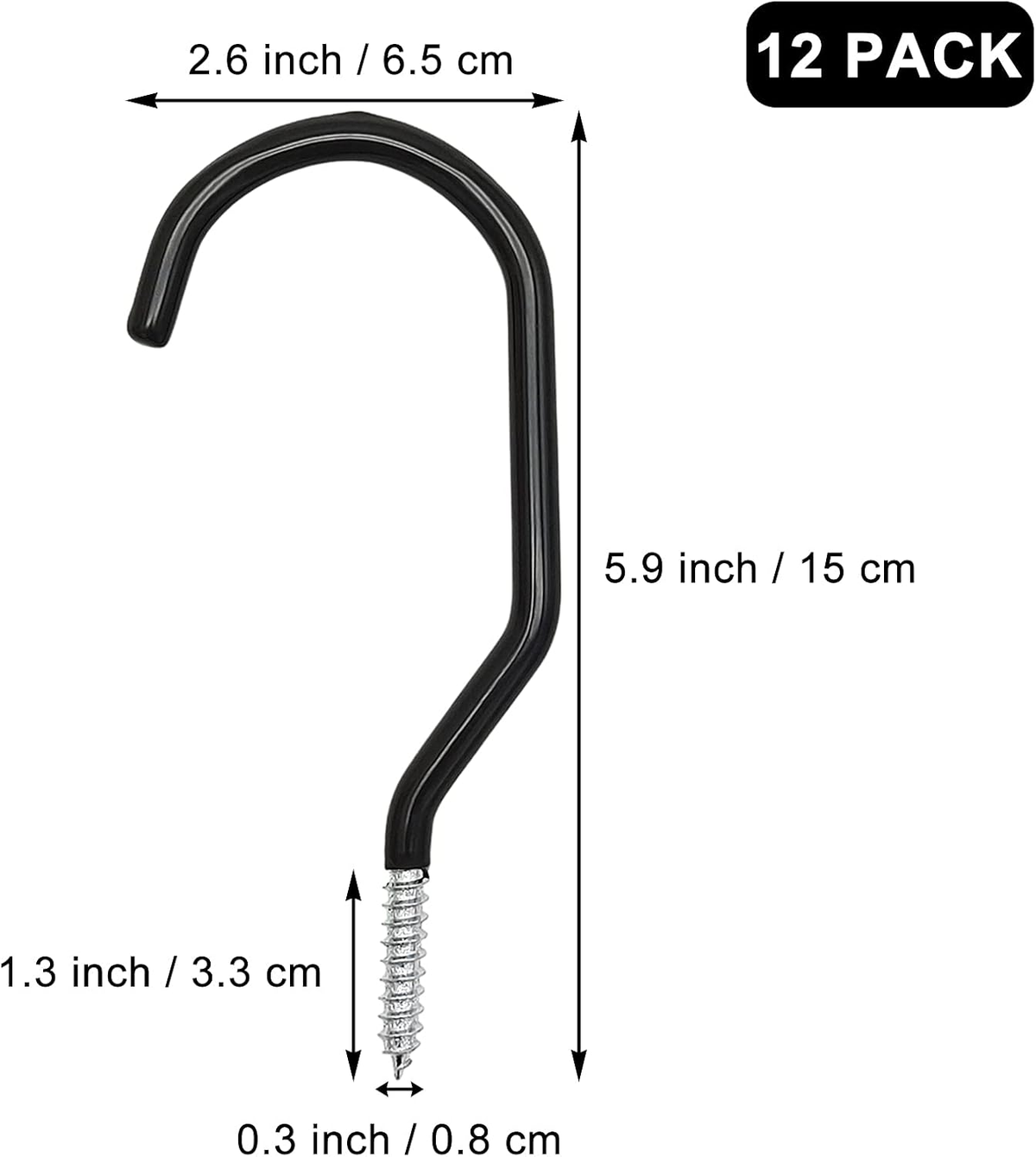 Compare Pulse Black Screw-In Bike Storage Hooks additional product photo