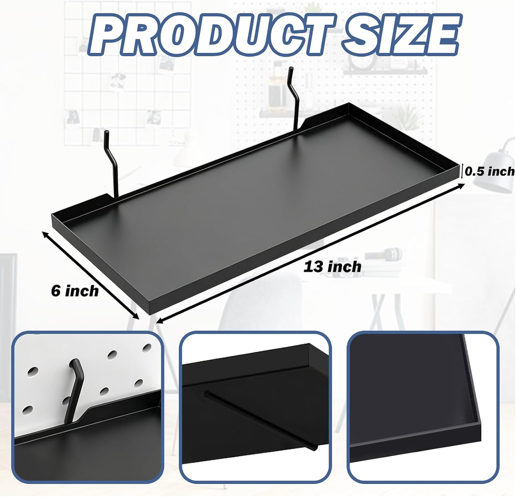 Compare Pulse Black Pegboard Shelves additional product photo
