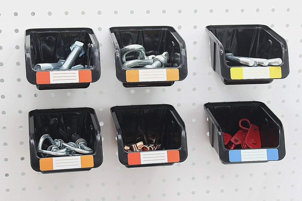 Compare Pulse Black Plastic Pegboard Bins with Labels additional product photo