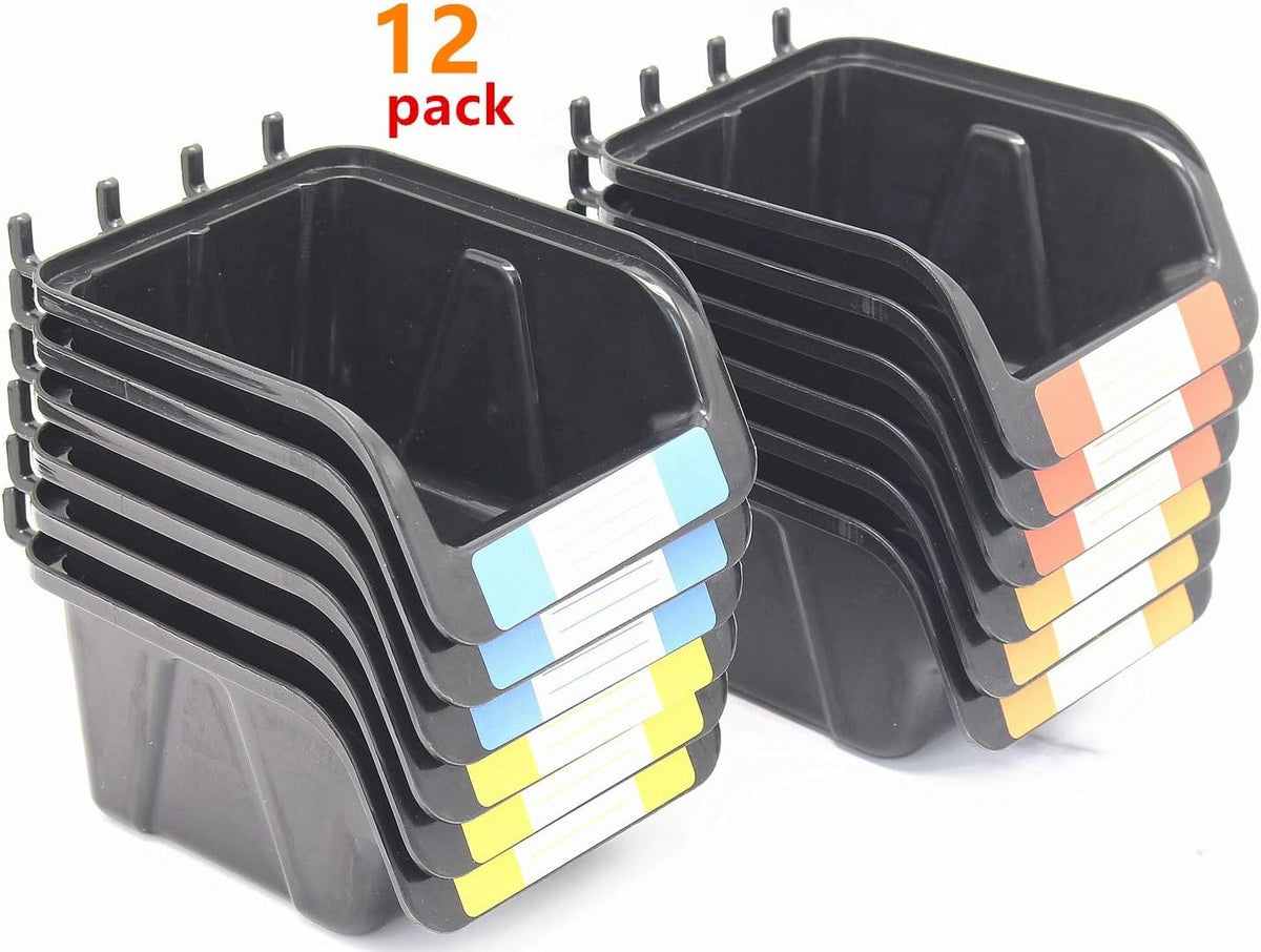 Compare Pulse Black Plastic Pegboard Bins with Labels additional product photo