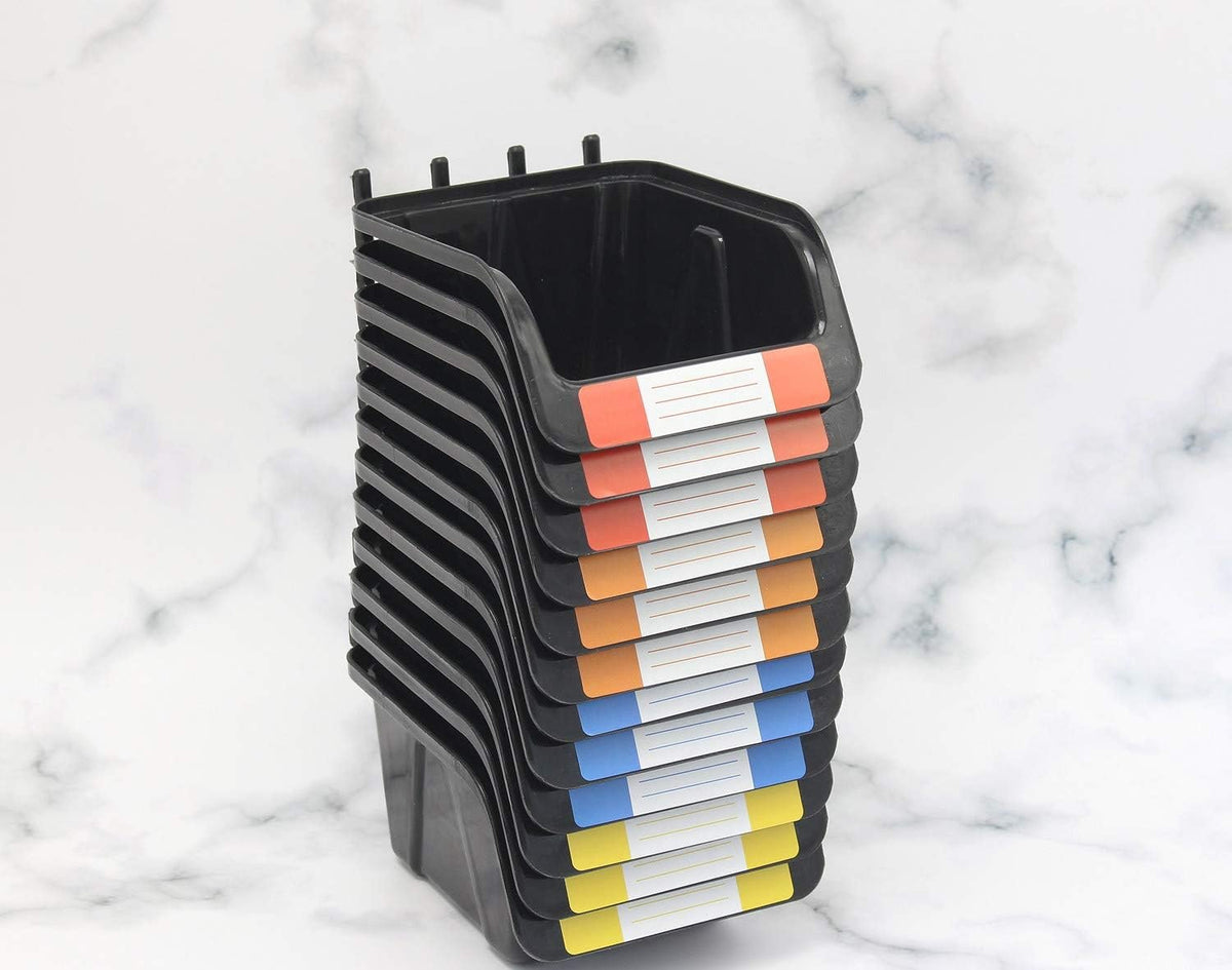 Compare Pulse Black Plastic Pegboard Bins with Labels additional product photo