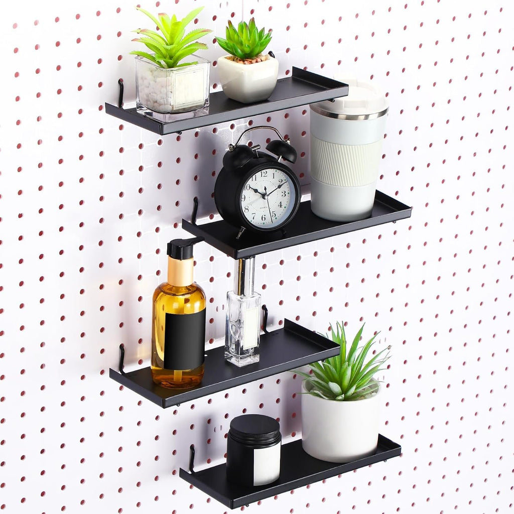 Compare Pulse Black Metal Pegboard Shelves studio product photo