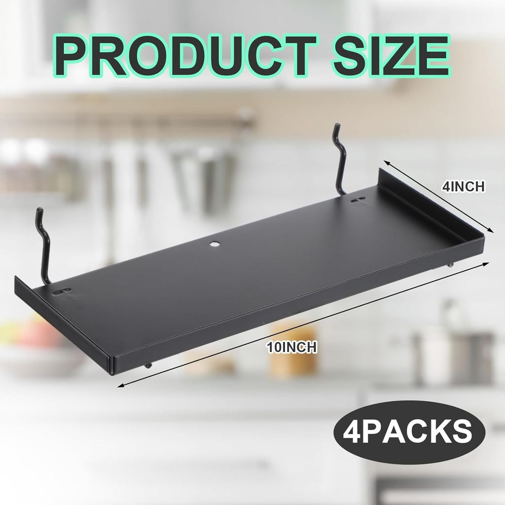 Compare Pulse Black Metal Pegboard Shelves additional product photo