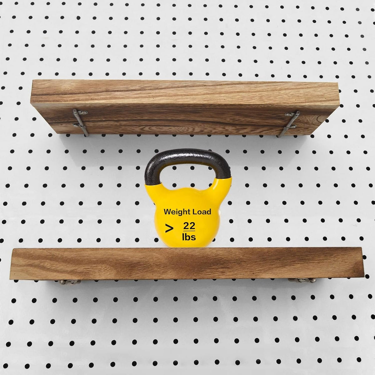 Compare Pulse Rustic Wood Pegboard Shelves studio product photo