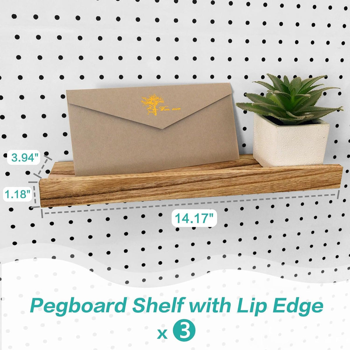 Compare Pulse Rustic Wood Pegboard Shelves additional product photo