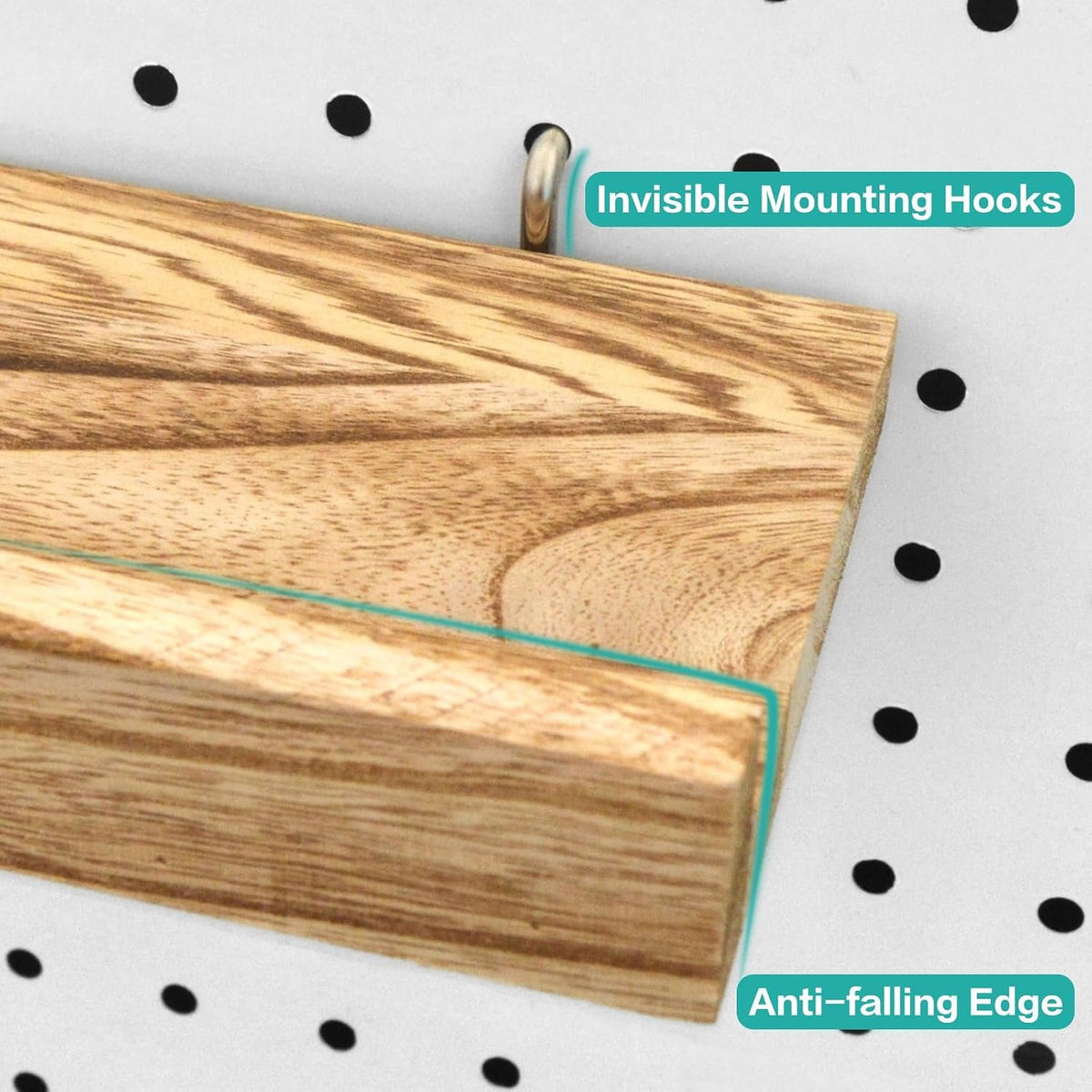 Compare Pulse Rustic Wood Pegboard Shelves additional product photo