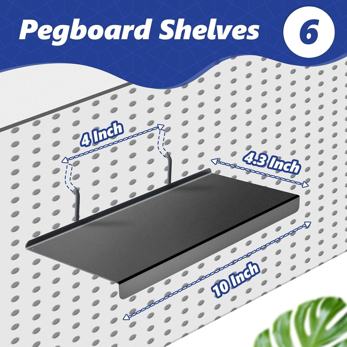 Compare Pulse Black Metal Pegboard Display Shelves additional product photo