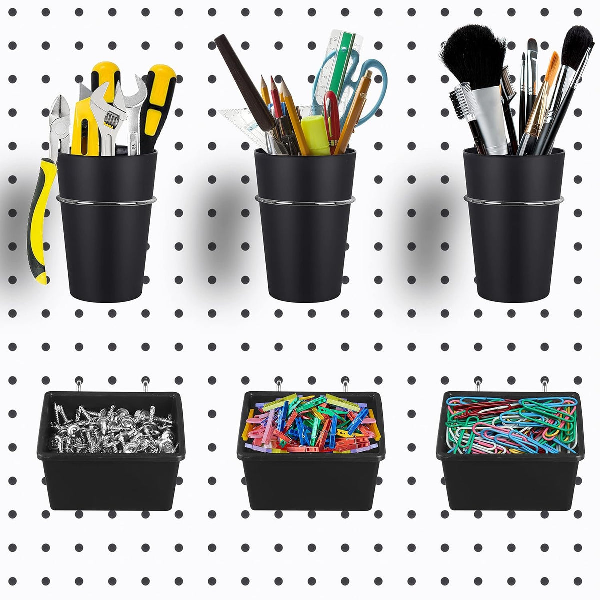 Compare Pulse Pegboard Cups and Bins with Hooks studio product photo