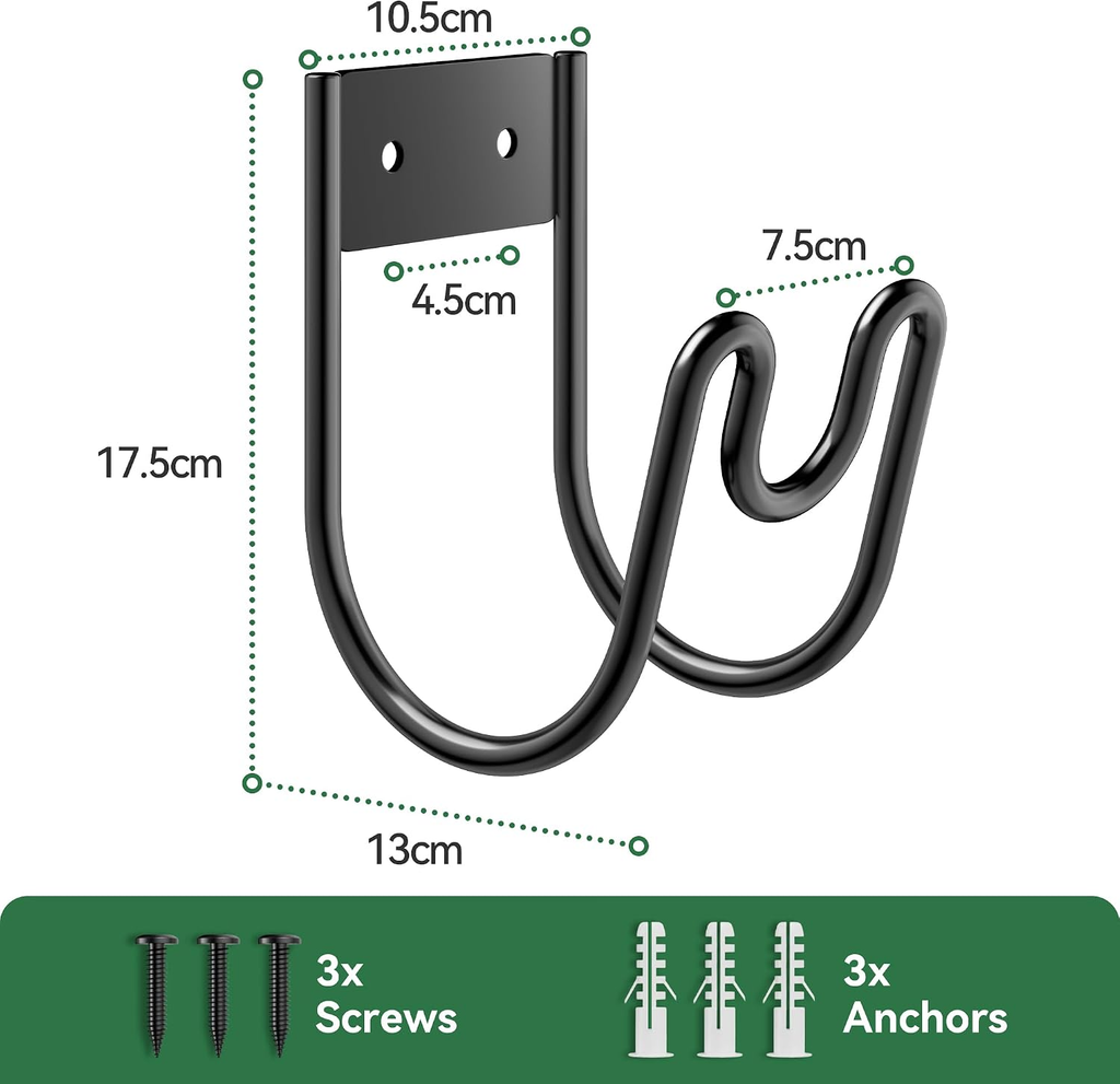 Compare Pulse Black Wall Mount Hose Holder with Nozzle Slot additional product photo