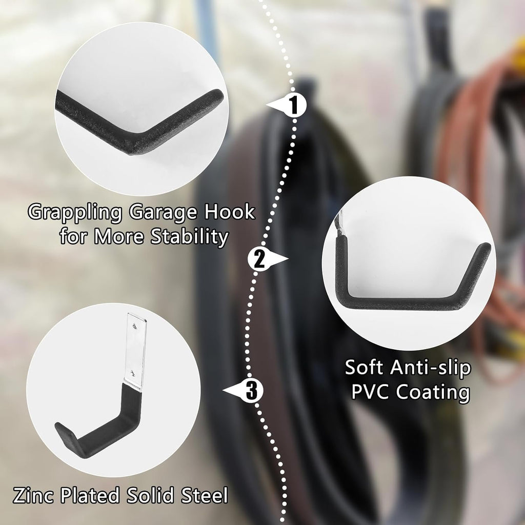 Compare Pulse Black Coated Garage Wall Hooks additional product photo