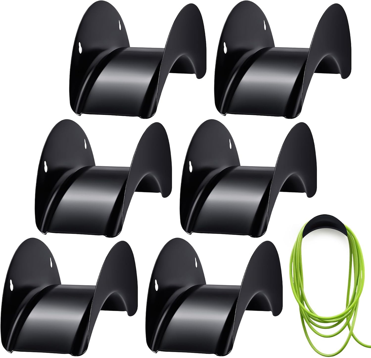 Compare Pulse Black Metal Wall Mount Hose Holders studio product photo