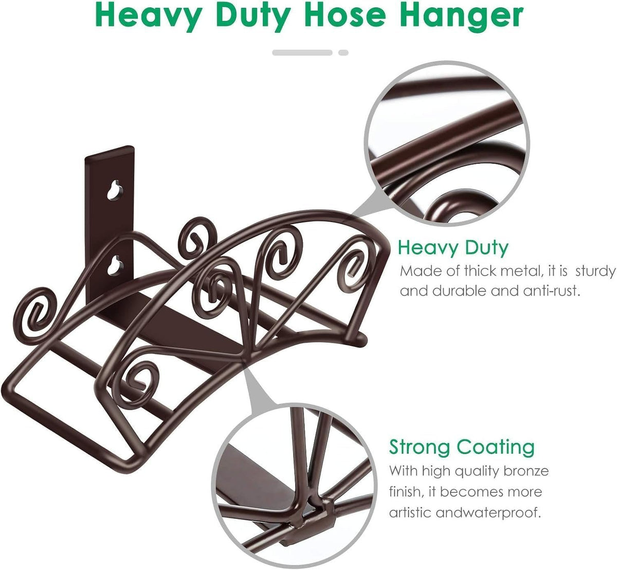Compare Pulse Bronze Decorative Metal Hose Holder additional product photo