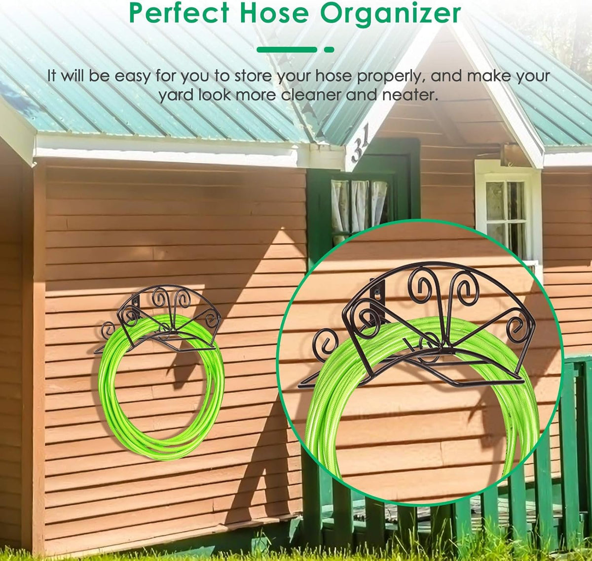 Compare Pulse Bronze Decorative Metal Hose Holder additional product photo