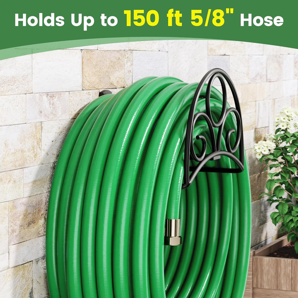 Compare Pulse Black Decorative Metal Hose Holder additional product photo