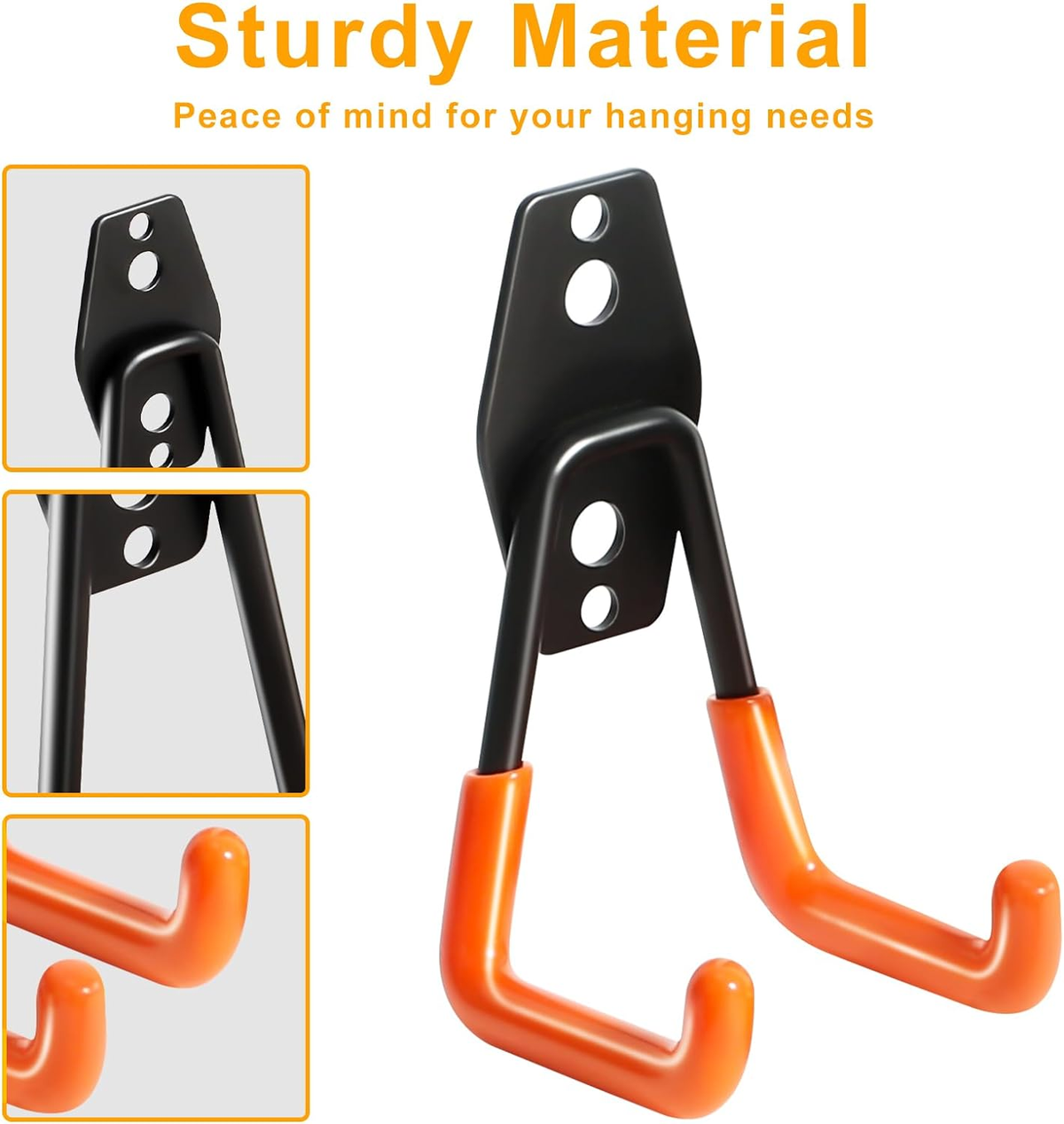 Compare Pulse Orange Coated Garage Wall Hooks additional product photo