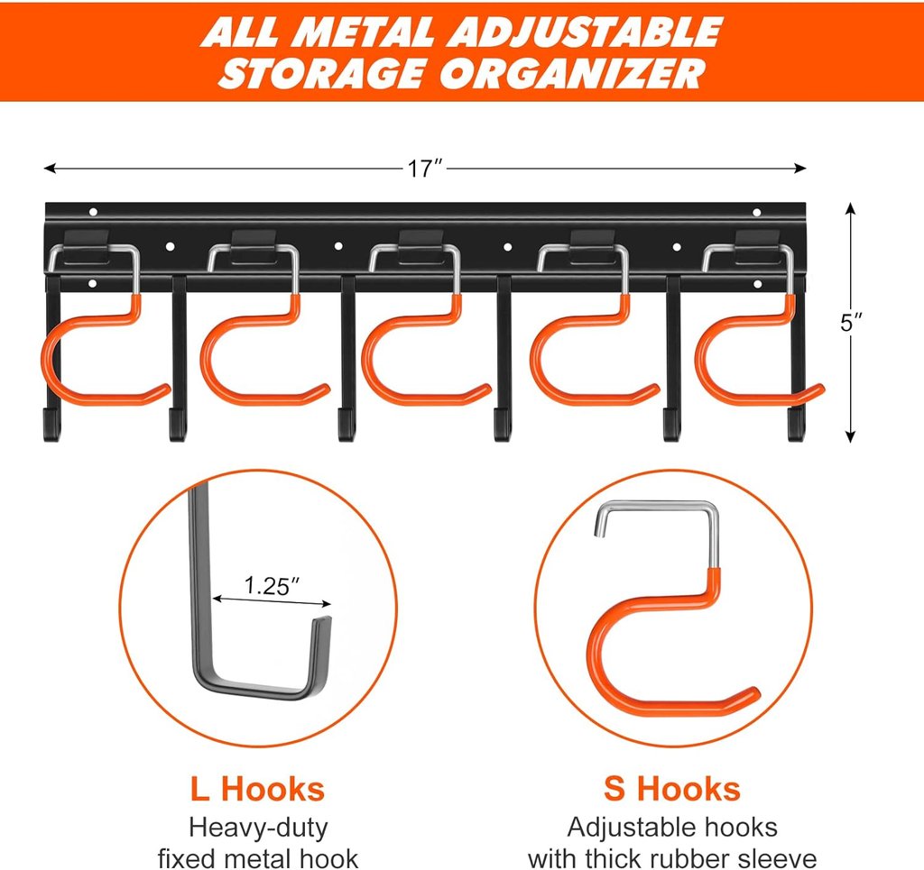 Compare Pulse Wall Mount Garden Tool Organizer Rails additional product photo
