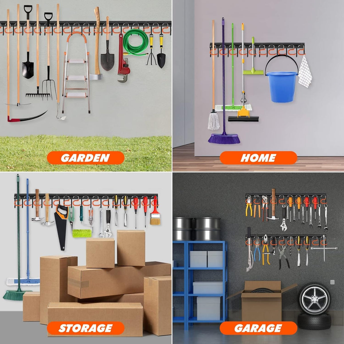 Compare Pulse Wall Mount Garden Tool Organizer Rails additional product photo